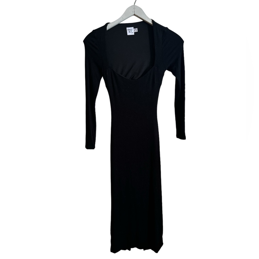 Princess Polly, black body con midi open back tie string size‎ 2 US
